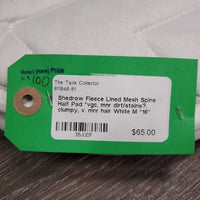 Fleece Lined Mesh Spine Half Pad *vgc, mnr dirt/stains?, clumpy, v. mnr hair