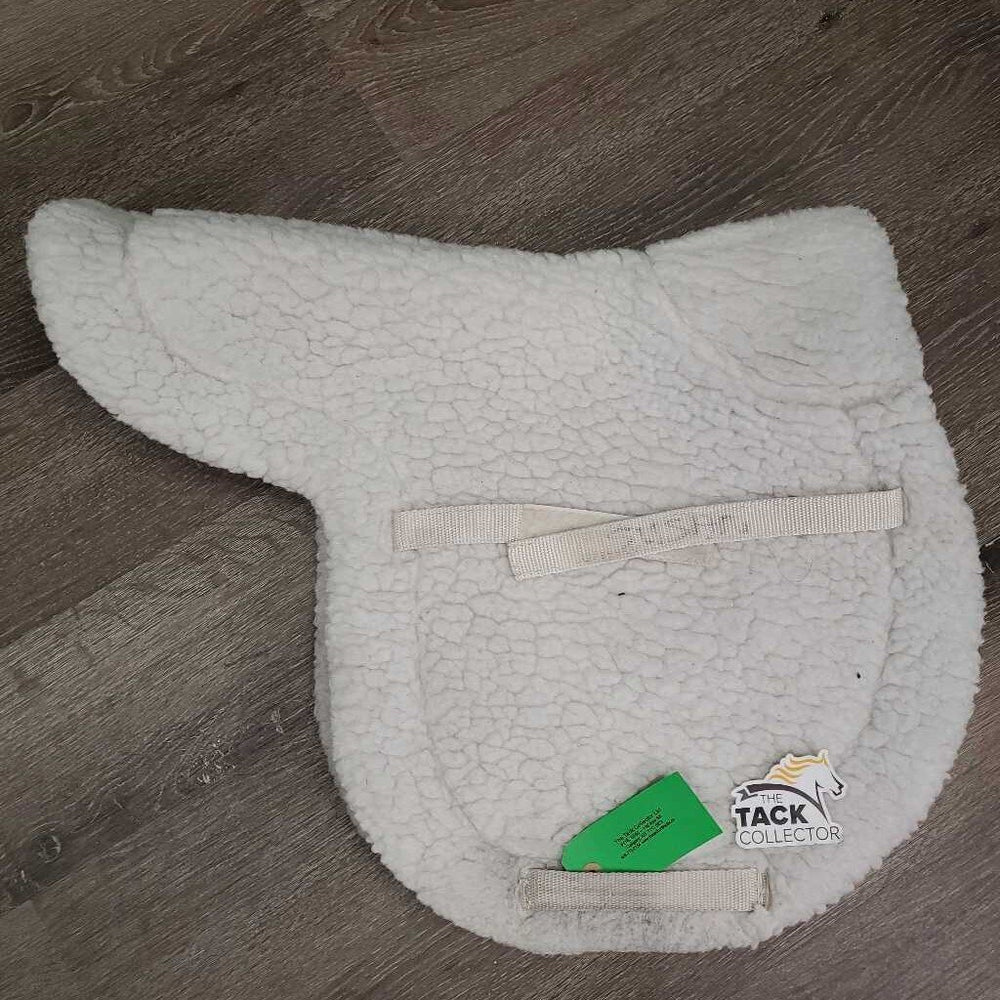 Fleece Fitted Hi Wither Hunter Saddle Pad *gc/fair, clean, clumpy, stains, hair, mnr marker, dingy, rubs