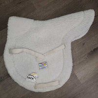 Fleece Fitted Hi Wither Hunter Saddle Pad *gc/fair, clean, clumpy, stains, hair, mnr marker, dingy, rubs
