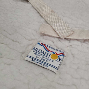 Fleece Fitted Hi Wither Hunter Saddle Pad *gc/fair, clean, clumpy, stains, hair, mnr marker, dingy, rubs