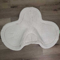 Fleece Fitted Hi Wither Hunter Saddle Pad *gc/fair, clean, clumpy, stains, hair, mnr marker, dingy, rubs
