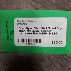 Open Nylon Web Stall Guard *vgc, clean, mnr dusty, scraped hardwares