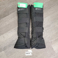 Front & HineShipping Boots, Fleece Lined *gc, clean, clumpy, mnr hair, holes, threads, faded, older, repaired
