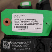 Front & HineShipping Boots, Fleece Lined *gc, clean, clumpy, mnr hair, holes, threads, faded, older, repaired
