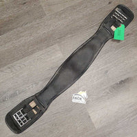 Thick Neoprene Short Girth, 2x els *gc, dirty, stretched elastic, torn tag, faded, hairy seams, older, frayed edge
