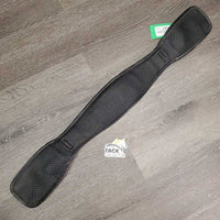 Thick Neoprene Short Girth, 2x els *gc, dirty, stretched elastic, torn tag, faded, hairy seams, older, frayed edge

