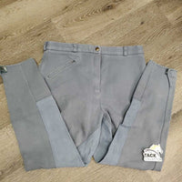 Hvy Cotton Full Seat Breeches *gc, faded, rubs, older, pilly, seam rubs, hairy velcro
