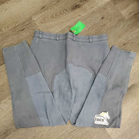 Hvy Cotton Full Seat Breeches *gc, faded, rubs, older, pilly, seam rubs, hairy velcro
