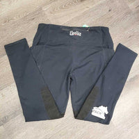 Fleece Lined Riding Tight Breeches, Pull on *gc, faded, pills, hairy
