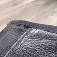 Pr Leather Half Chaps, Back Zipper *fair, split zipper to, stretched & puckered elastic, faded, rubs, rubs
