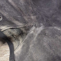 Pr Leather Half Chaps, Back Zipper *fair, split zipper to, stretched & puckered elastic, faded, rubs, rubs
