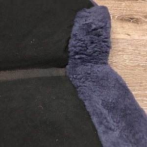 Sheepskin Memory Foam Half Pad, rolled edges *vgc, dirt, rubs, clumpy, mnr stains, hair, puckers, threads