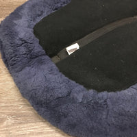 Sheepskin Memory Foam Half Pad, rolled edges *vgc, dirt, rubs, clumpy, mnr stains, hair, puckers, threads
