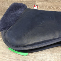 Sheepskin Memory Foam Half Pad, rolled edges *vgc, dirt, rubs, clumpy, mnr stains, hair, puckers, threads
