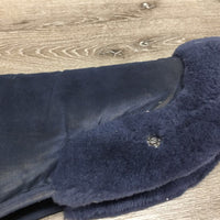 Sheepskin Memory Foam Half Pad, rolled edges *vgc, dirt, rubs, clumpy, mnr stains, hair, puckers, threads
