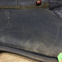 Sheepskin Memory Foam Half Pad, rolled edges *vgc, dirt, rubs, clumpy, mnr stains, hair, puckers, threads
