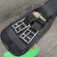 Gel Center Neoprene Dressage Short Girth, 2x els *gc/fair, rough & split edges, stretched elastic, frayed keepers, dirt
