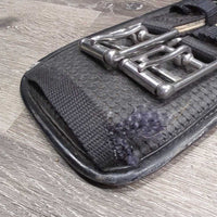 Gel Center Neoprene Dressage Short Girth, 2x els *gc/fair, rough & split edges, stretched elastic, frayed keepers, dirt
