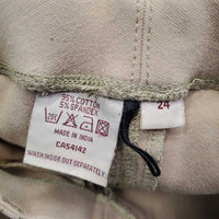 Hvy Cotton Breeches, Pull on *gc/fair, seam holes, rubs, stains, undone stitching, older
