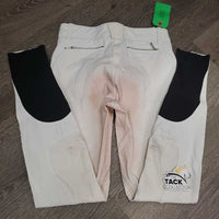 Euro Seat Breeches *gc, v.stained & discolored seat & legs, seam puckers
