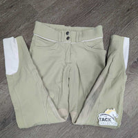 Euro Seat Breeches *gc, dingy, seam puckers, shrunkl?, curled inner waist
