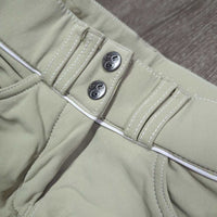 Euro Seat Breeches *gc, dingy, seam puckers, shrunkl?, curled inner waist

