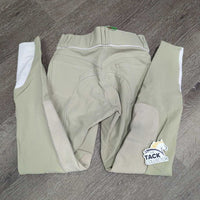 Euro Seat Breeches *gc, dingy, seam puckers, shrunkl?, curled inner waist
