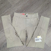 JUNIORS Euro Seat Breeches *gc/fair, v.stained seat & legs, knee rubs, curled waist
