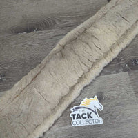 Nylon Web Fleece Girth, 2x els, D Ring *gc, dirty, hairy, clumpy, folded tops & edges, els rubs & frays
