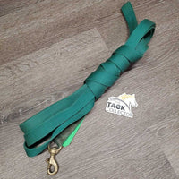 Flat Nylon Lunge Line, loop end, swivel snap *gc, dirt, stains, rubs, mnr faded
