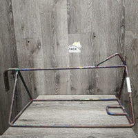 Metal Hanging Saddle Rack *gc, rust, mnr dirt, chips