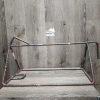 Metal Hanging Saddle Rack *gc, rust, mnr dirt, chips