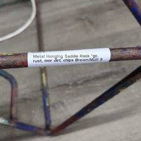 Metal Hanging Saddle Rack *gc, rust, mnr dirt, chips