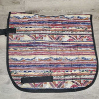 Thin Quilt Dressage Pad *gc, clean, older, mnr threads, hair, faded, rubs, puckers
