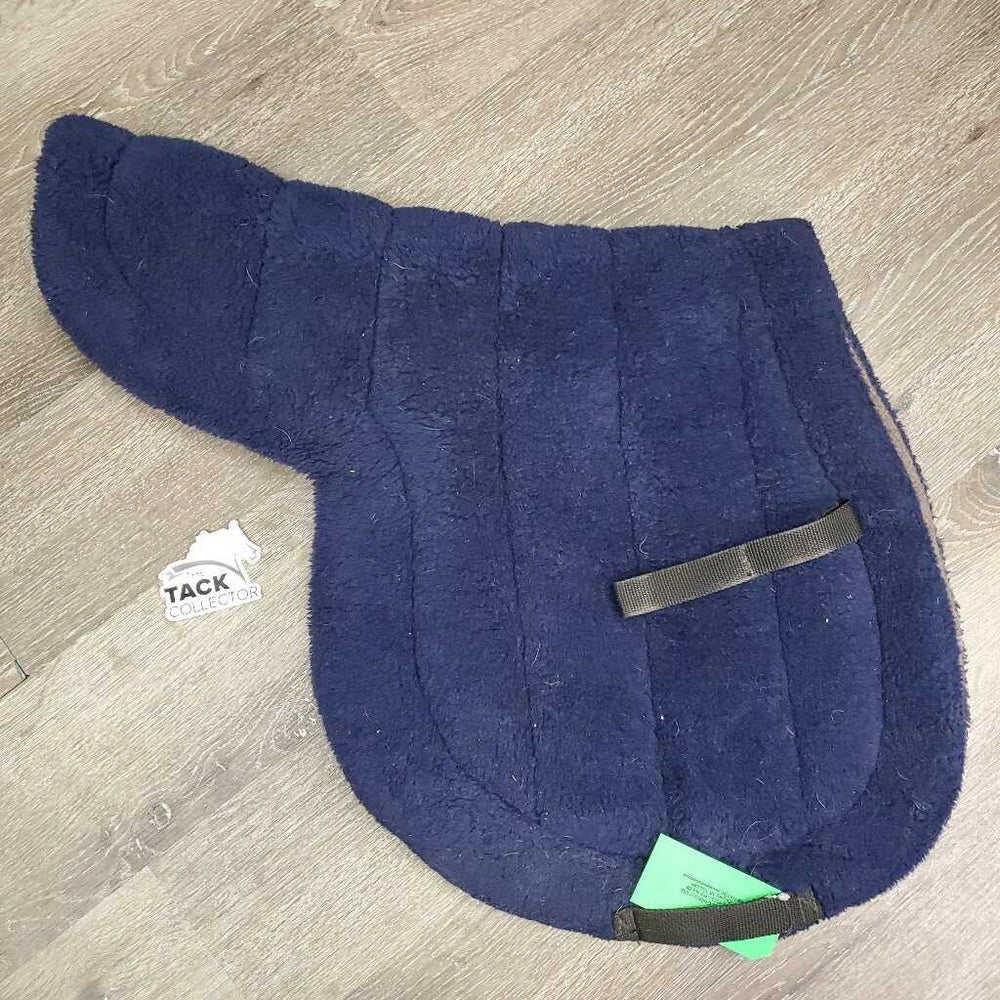Fitted Fleece & Felt Hunter Saddle Pad *gc, hair, dirt, pills, mnr clumpy, faded, rubs