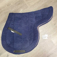 Fitted Fleece & Felt Hunter Saddle Pad *gc, hair, dirt, pills, mnr clumpy, faded, rubs
