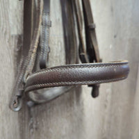 Rsd Double Dressage Bridle, Curb Reins *gc, clean, rubs, rough back, stains, older?
