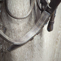 Rsd Double Dressage Bridle, Curb Reins *gc, clean, rubs, rough back, stains, older?
