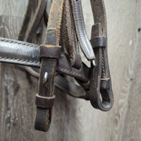 Rsd Double Dressage Bridle, Curb Reins *gc, clean, rubs, rough back, stains, older?
