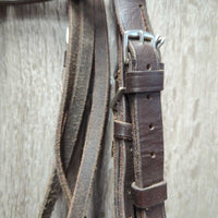 Rsd Double Dressage Bridle, Curb Reins *gc, clean, rubs, rough back, stains, older?
