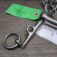 Low Port Hvy Weymouth Bit, Chain, Swivel sides *gc, clean, scuffs, scratches
