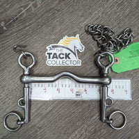 Low Port Hvy Weymouth Bit, Chain, Swivel sides *gc, clean, scuffs, scratches

