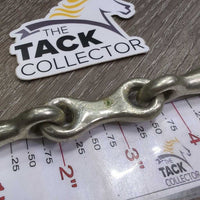 Thin French Link Loose Ring Bradoon Bit, flat Center Bar *gc/fair, thick dirt/gunk, stains, scratches, rubs, scuffs, older, oxidized
