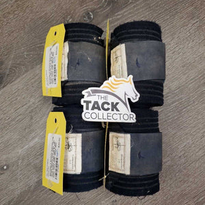 4 Stretchy Exercise Leg Wraps, silicone inner grips *gc, clean, faded, edge rubs & pills, fuzzy, hairy, older