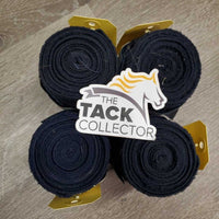 4 Stretchy Exercise Leg Wraps, silicone inner grips *gc, clean, faded, edge rubs & pills, fuzzy, hairy, older
