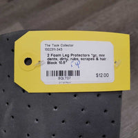 2 Foam Leg Protectors *gc, mnr dents, dirty, rubs, scrapes & hair, ripped

