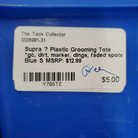 Plastic Grooming Tote *gc, dirt, marker, dings, faded spots
