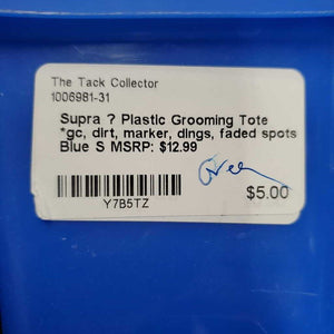 Plastic Grooming Tote *gc, dirt, marker, dings, faded spots