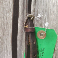 Leather Covered Chain Drop Noseband, split chin chains *vgc, older, clean, stains
