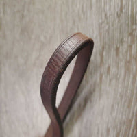 Leather Covered Chain Drop Noseband, split chin chains *vgc, older, clean, stains
